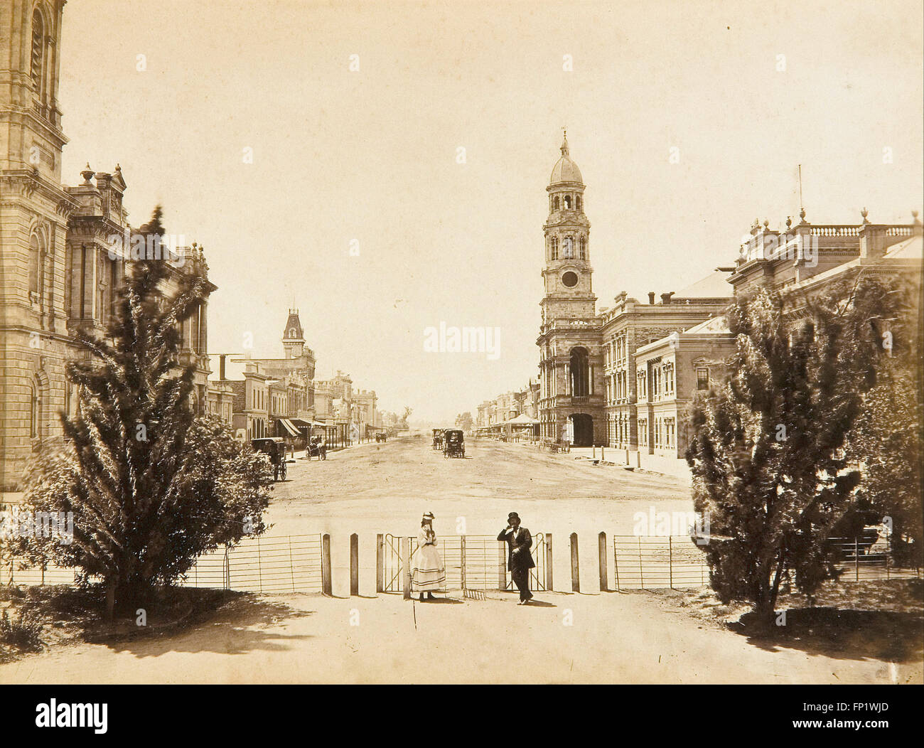 Samuel Sweet - King William Street Adelaide, looking north from Victoria Square Stock Photo