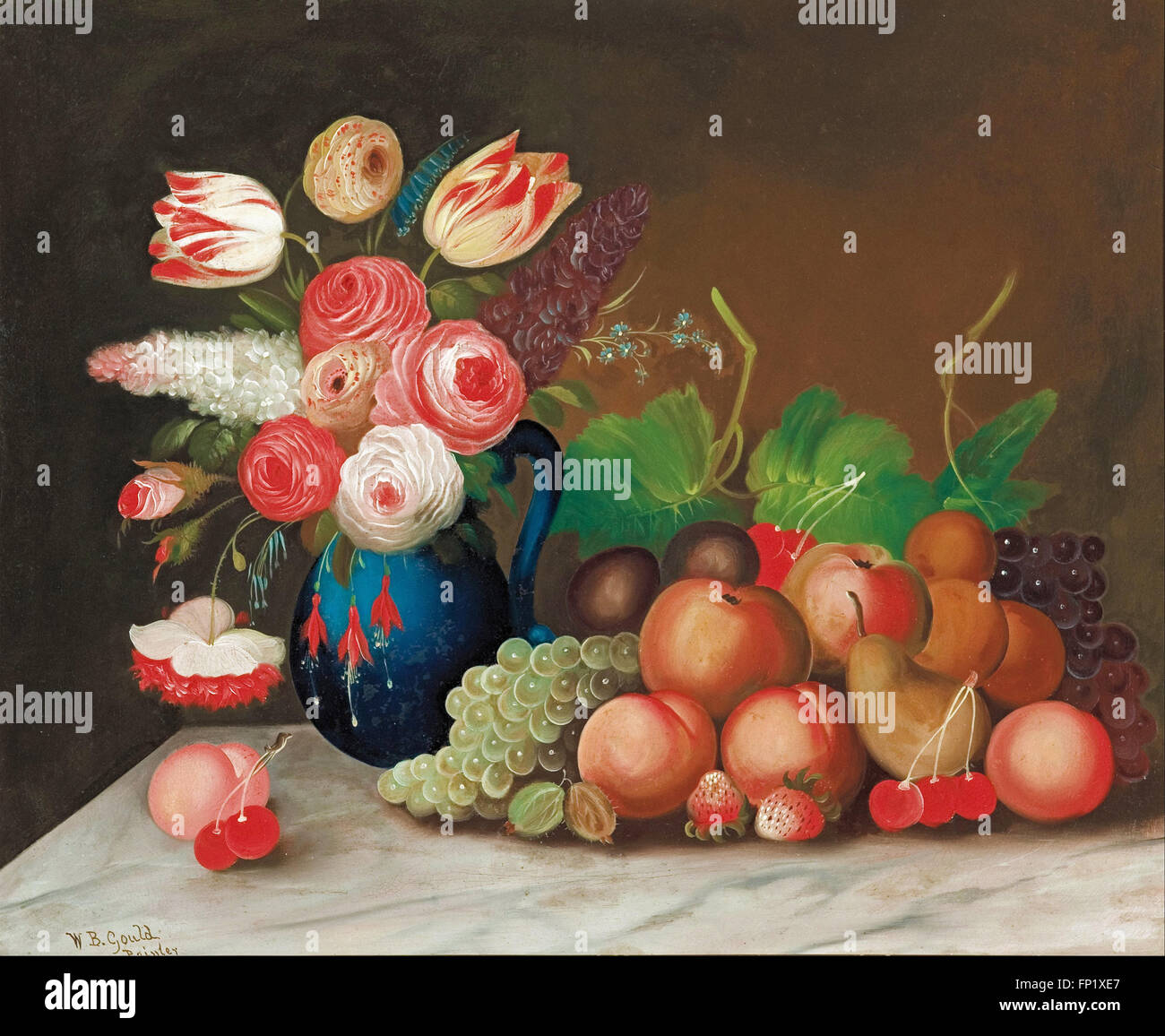 Still life with flowers and fruit hi-res stock photography and images ...