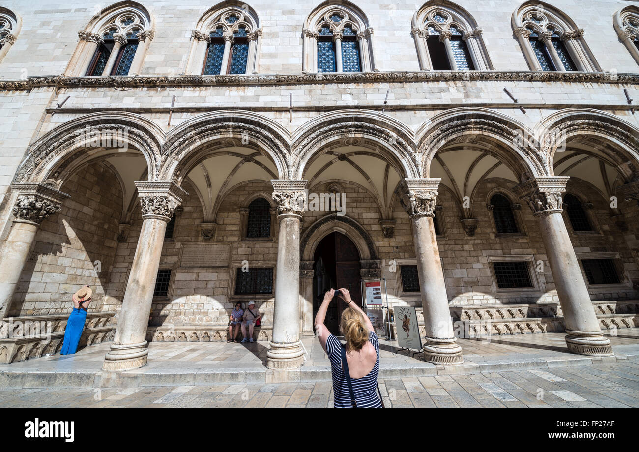 Rector's Palace on the Old Town of Dubrovnik city, Croatia Stock Photo ...
