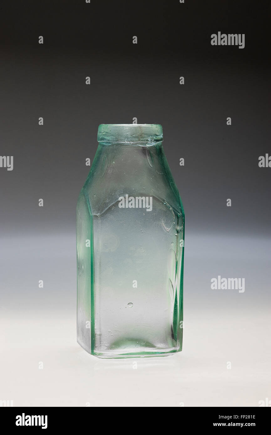 Square Glass Bottle Stock Photo