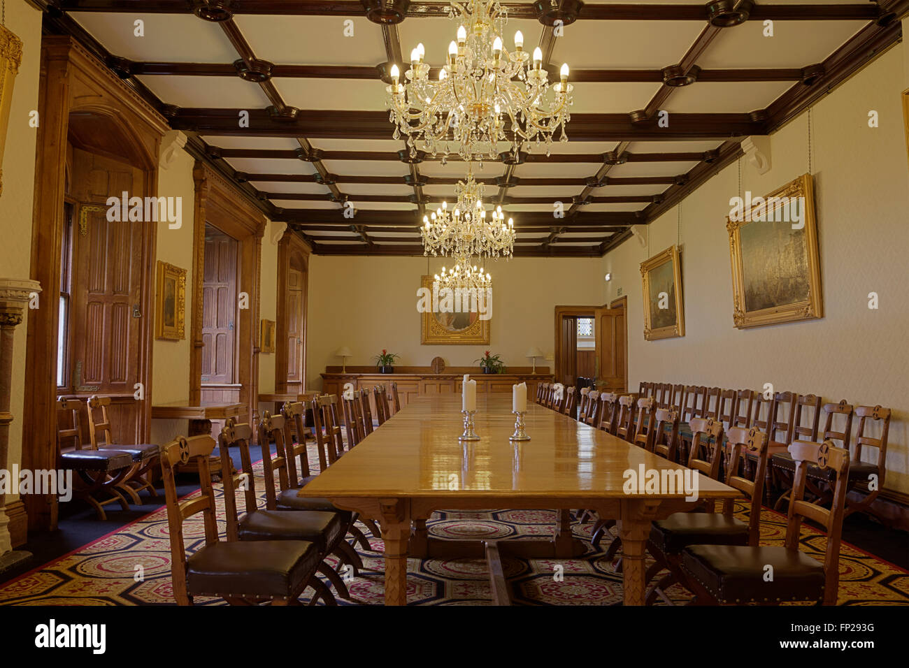 Dining room at Ushaw College, Durham, England Stock Photo Alamy