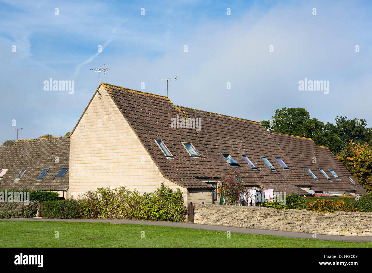 A housing estate in Cirencester, UK. Stock Photo