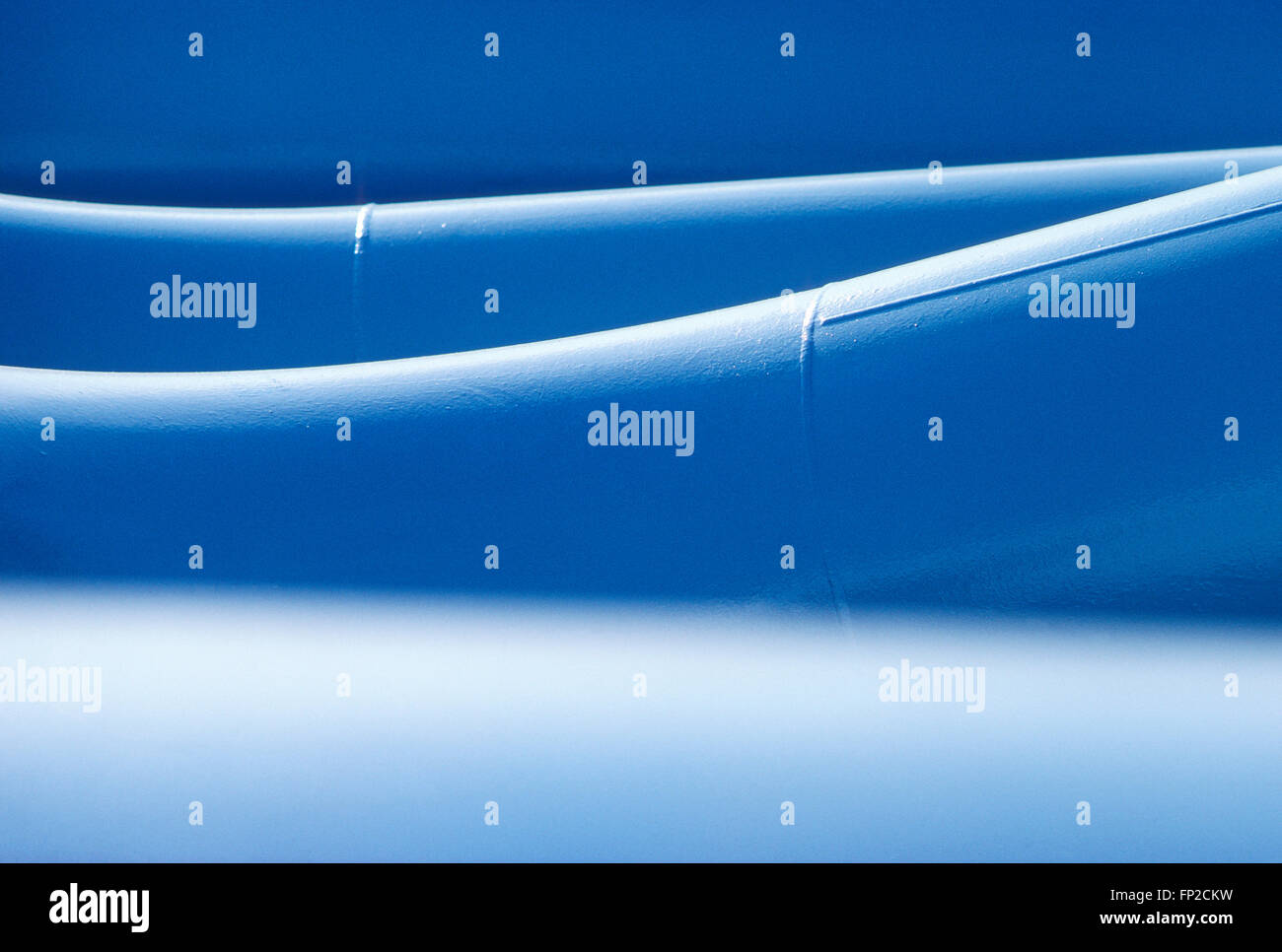Abstract view of large pipes; petroleum refinery; Texas; USA Stock Photo