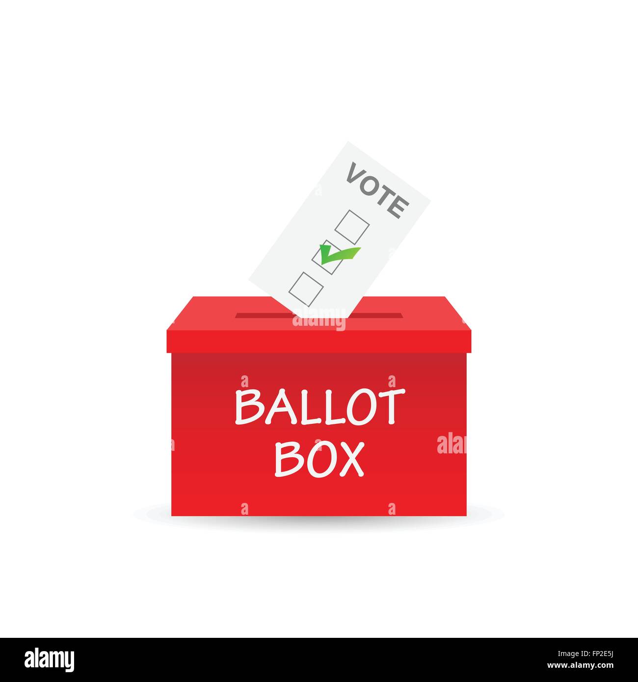 Illustration of a ballot box and vote isolated on a white background ...