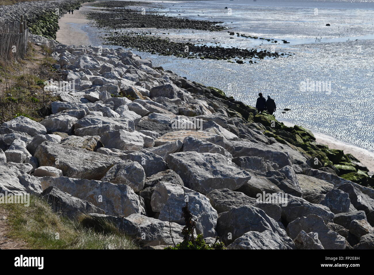 Caldy beach, Wirral, Merseyside. Stock Photo