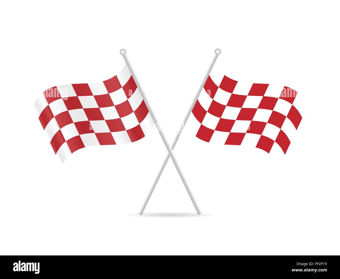 Illustration of red checkered flags isolated on a white background Stock  Vector Image & Art - Alamy
