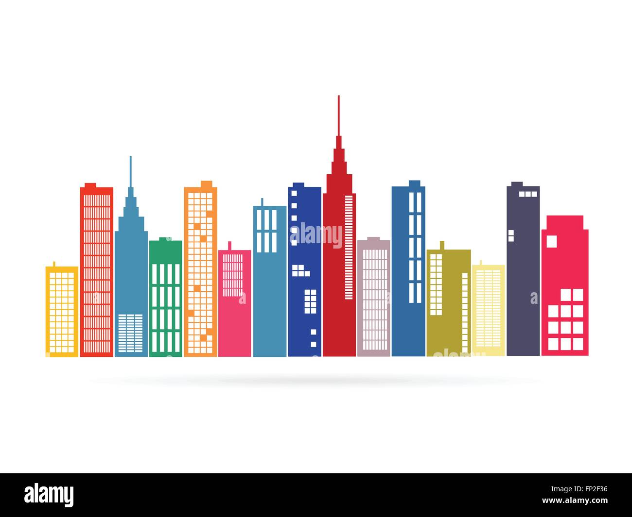 Illustration of an city isolated on a white background Stock Vector ...