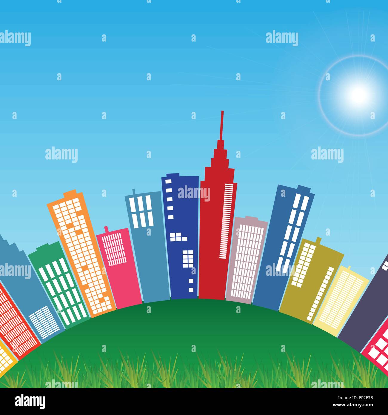 Landscape green rolling hills Stock Vector Images - Alamy