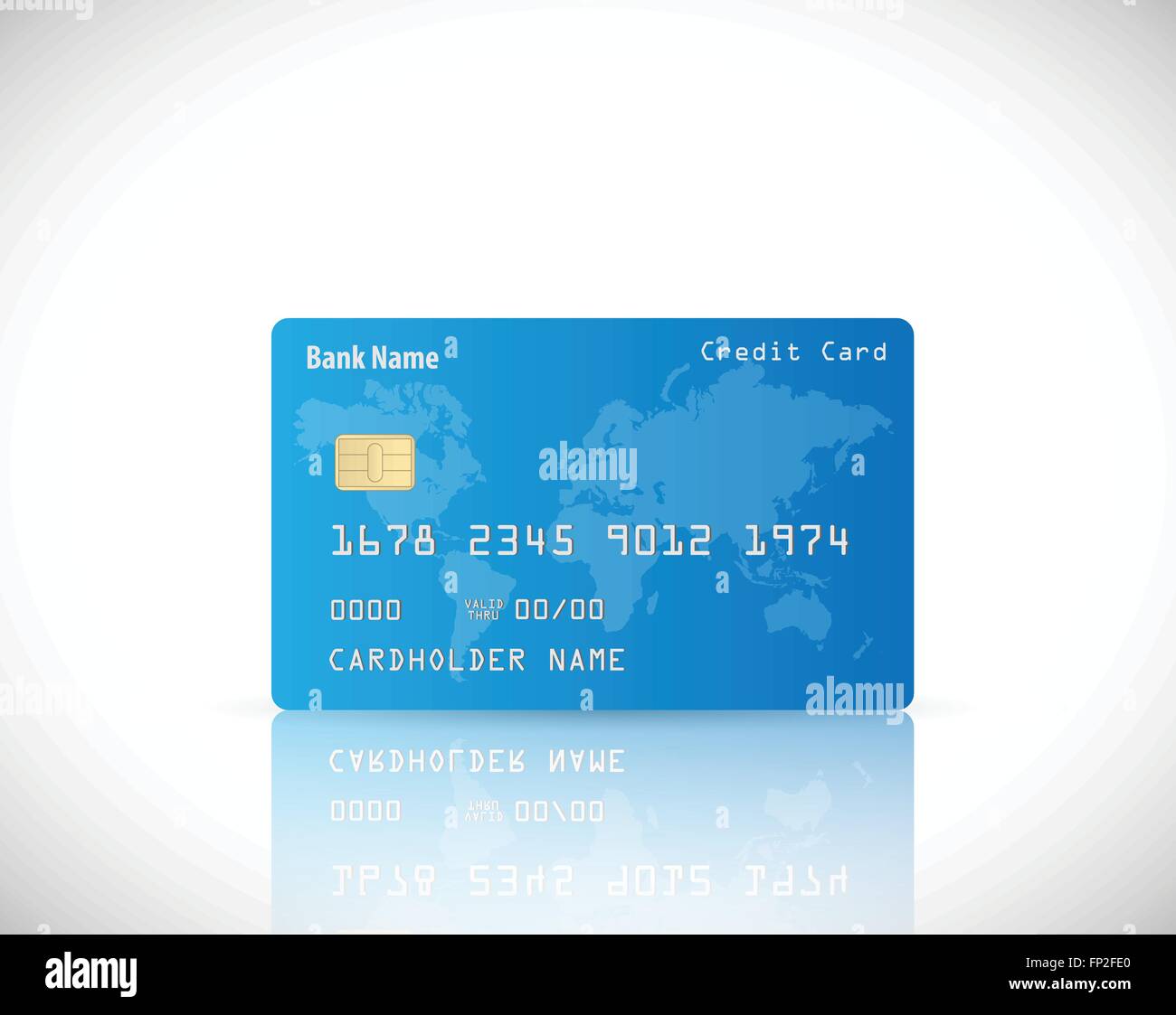 Illustration of a credit card design isolated on a white background ...