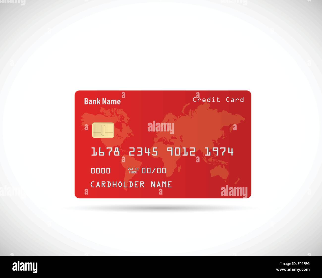 Illustration of a credit card design isolated on a white background ...