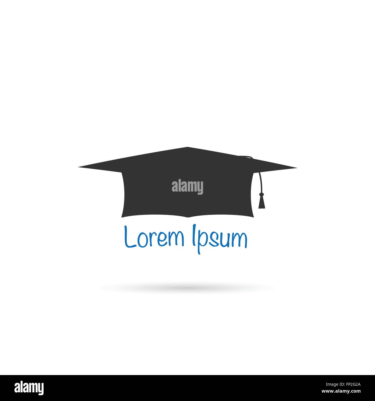 Illustration of a graduation cap isolated on a white background Stock ...