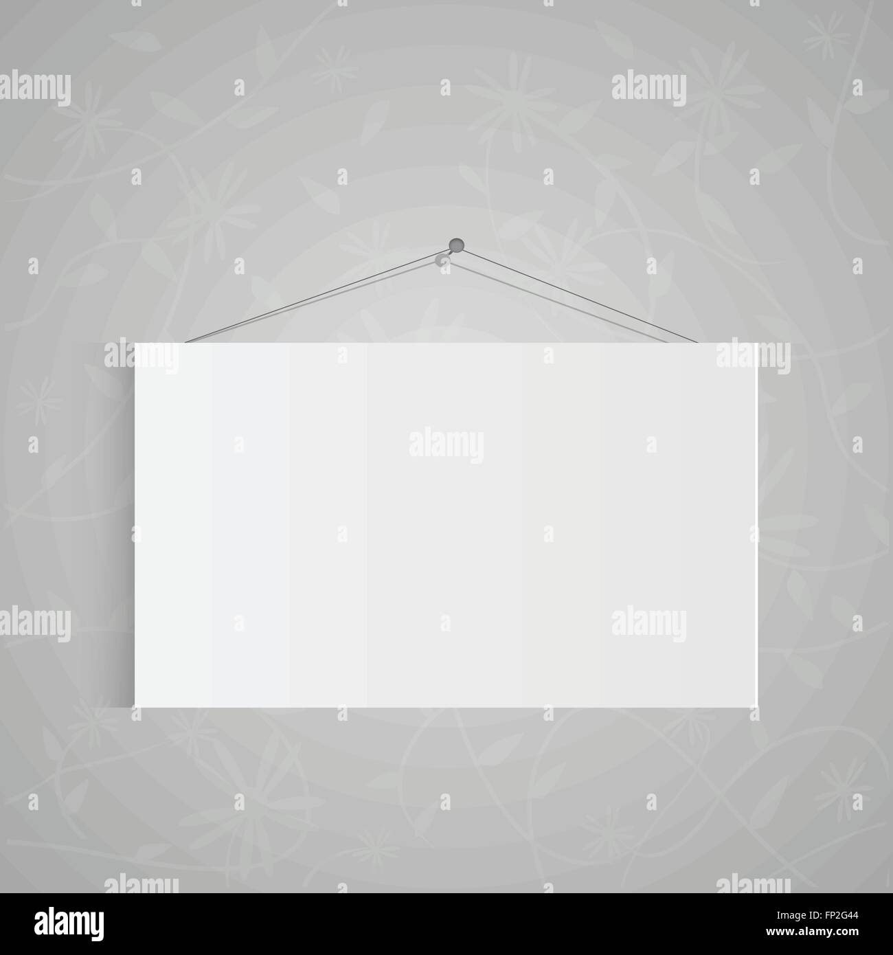Illustration of a hanging sign isolated on a gray background Stock