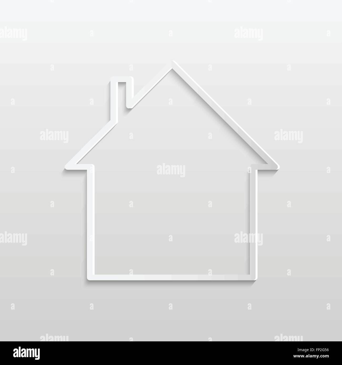 Illustration of an abstract house design against a light background