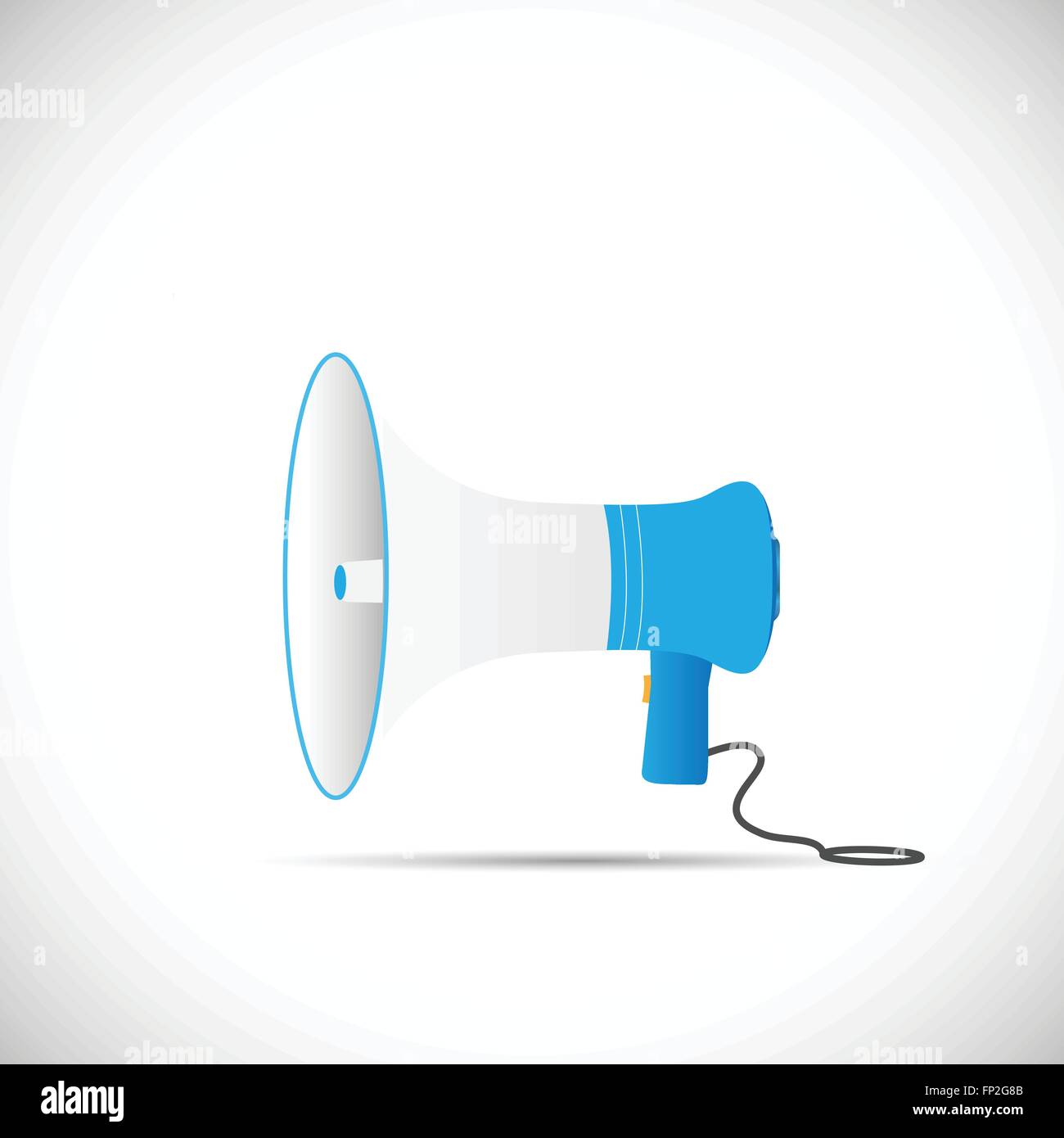 Illustration of a blue megaphone isolated on a white background Stock