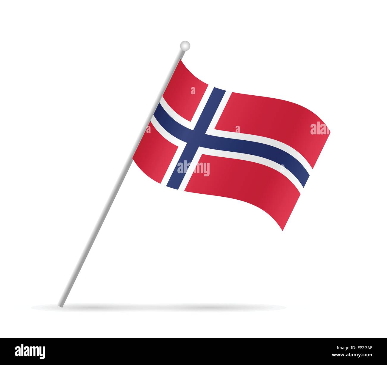 Illustration of a flag from Norway isolated on a white background Stock ...
