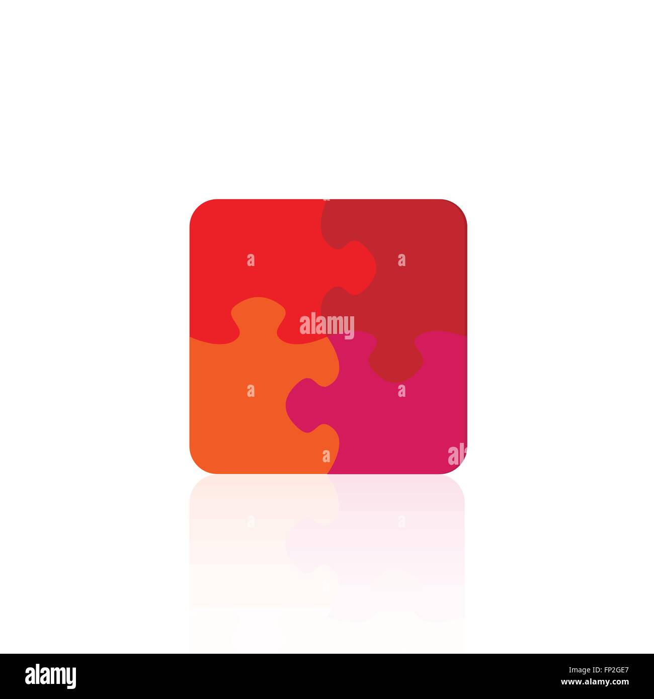 Illustration of a colorful puzzle design isolated on a white background ...