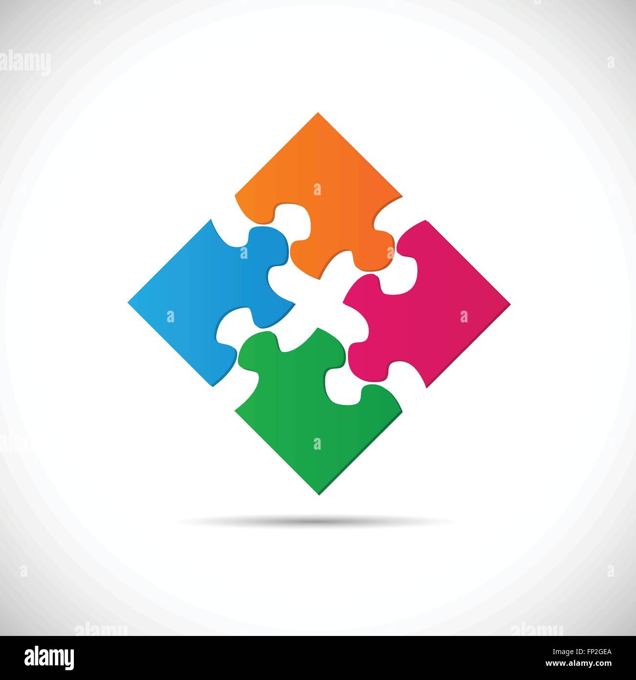 Illustration of colorful puzzle pieces isolated on a white background ...
