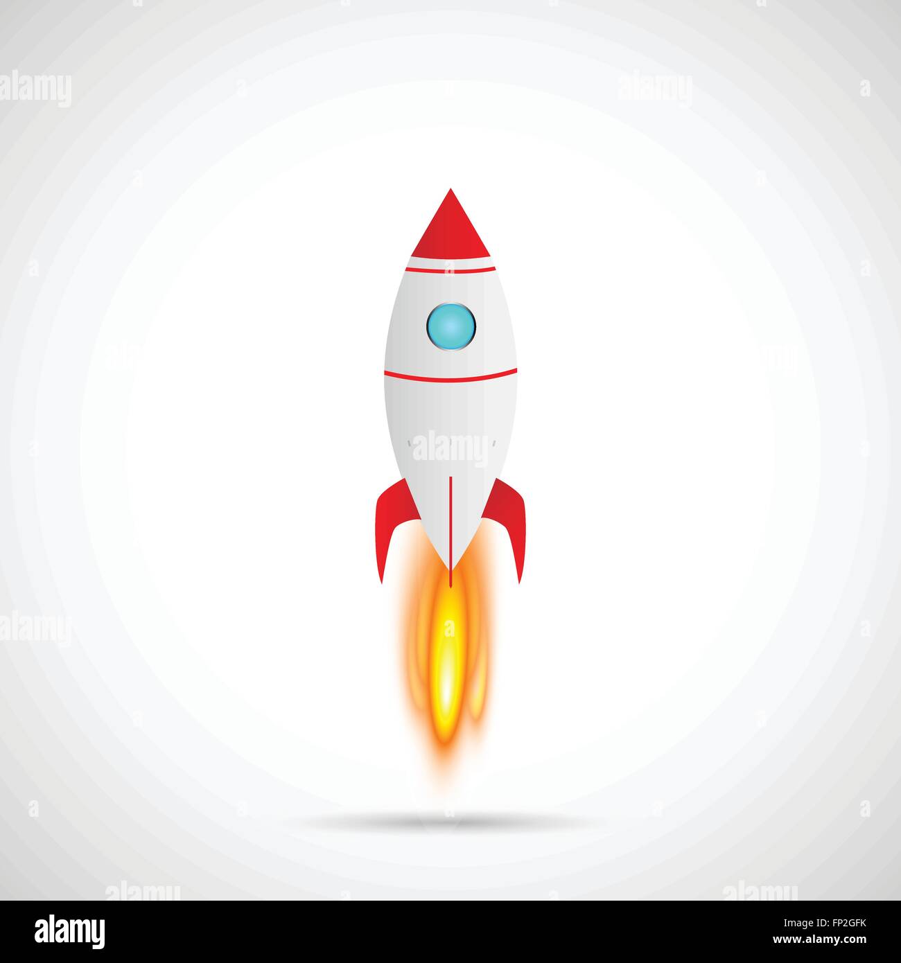 Illustration of a rocket isolated on a white background Stock Vector ...