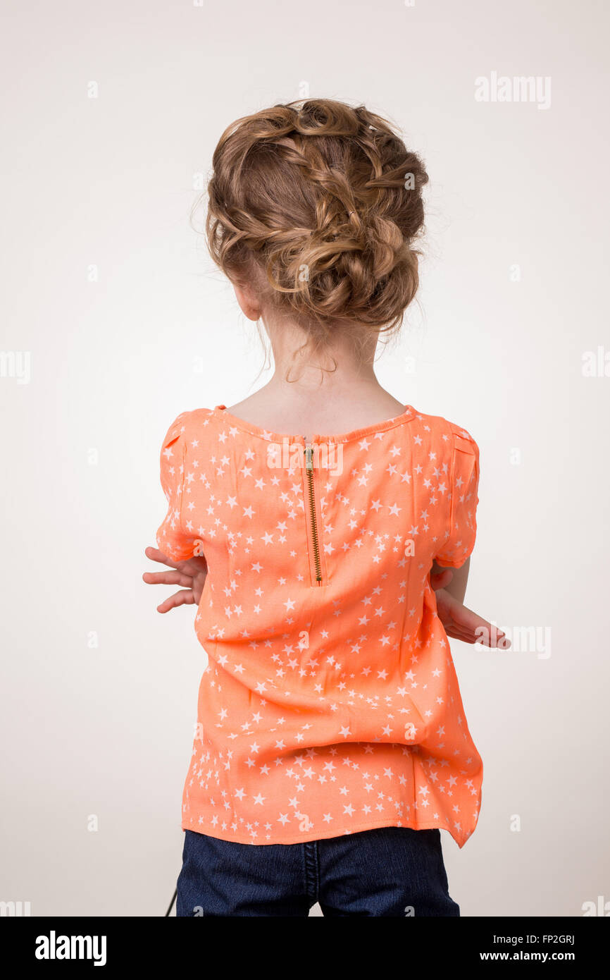 Back View Beautiful Teen Girl High Resolution Stock Photography and ...