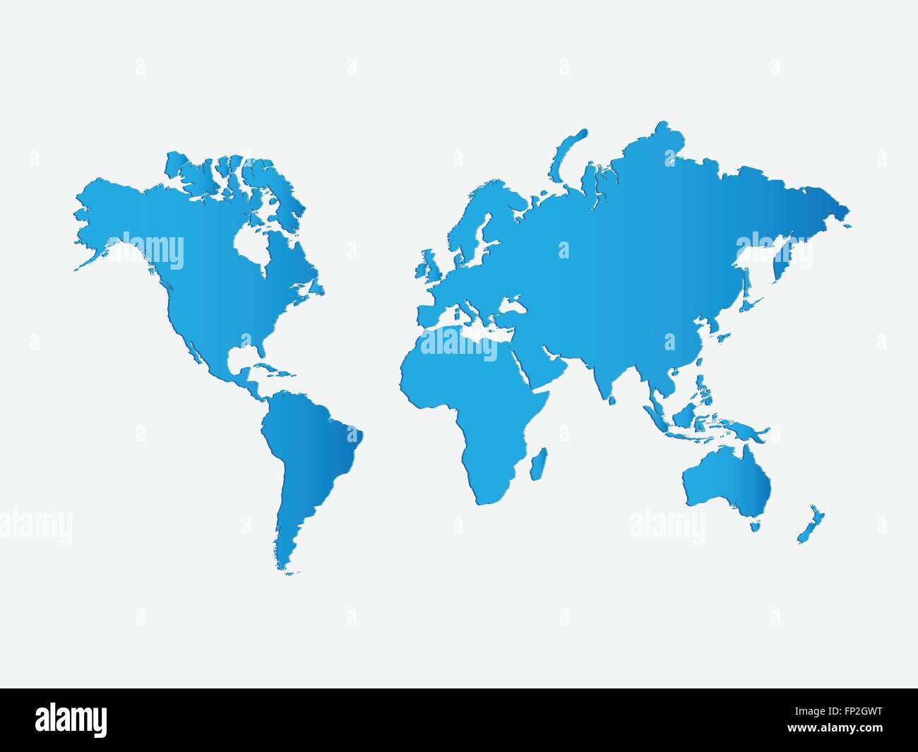 Illustration of a world map isolated on a white background Stock Vector ...