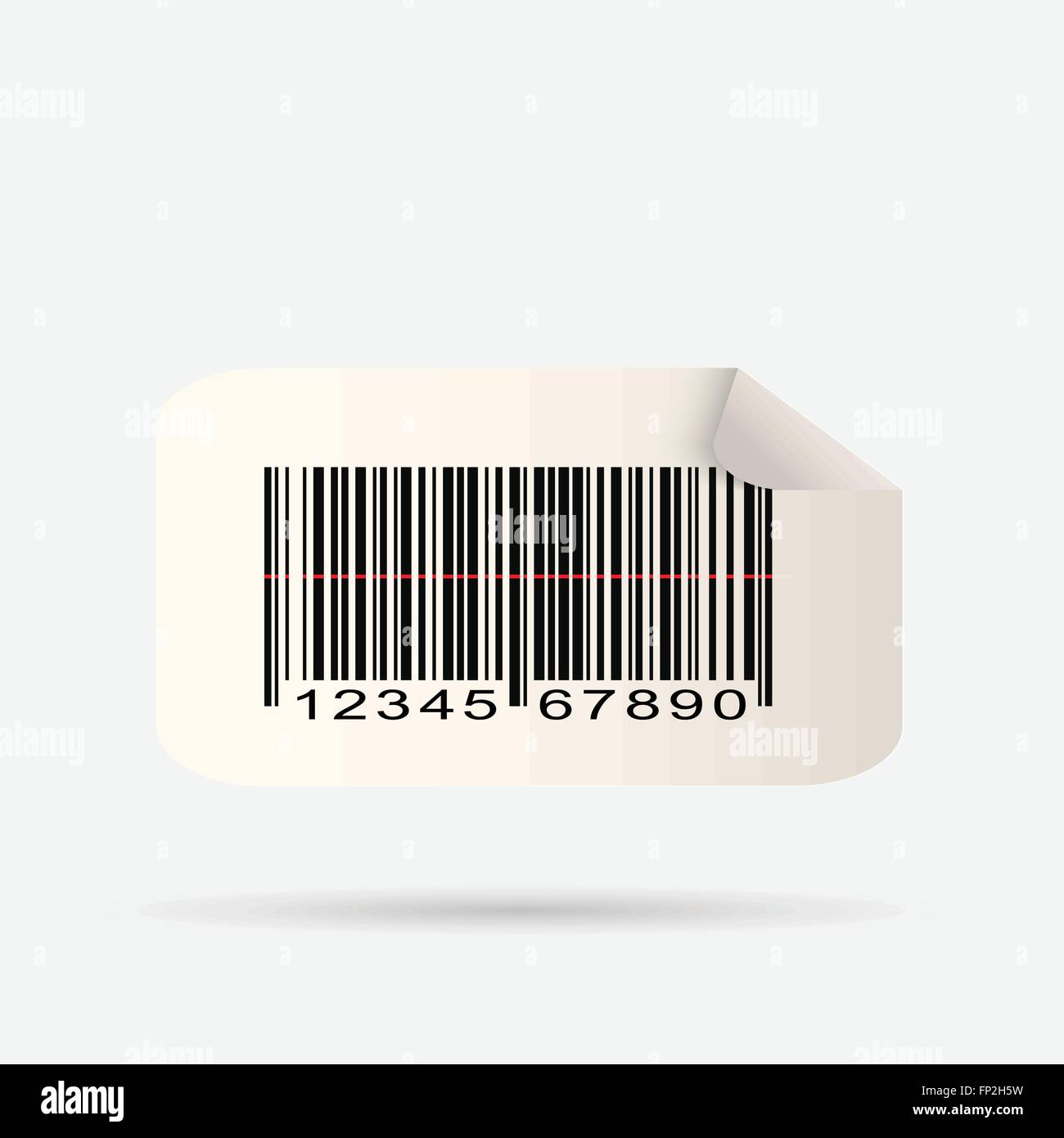 Illustration of a barcode sticker isolated on a white background. Stock Vector