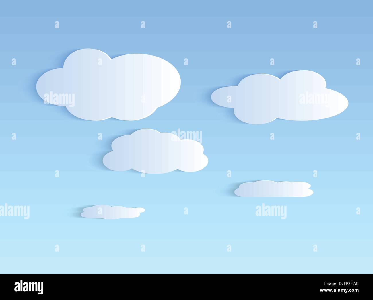 Illustration of a clouds on a colorful blue sky background Stock Vector ...