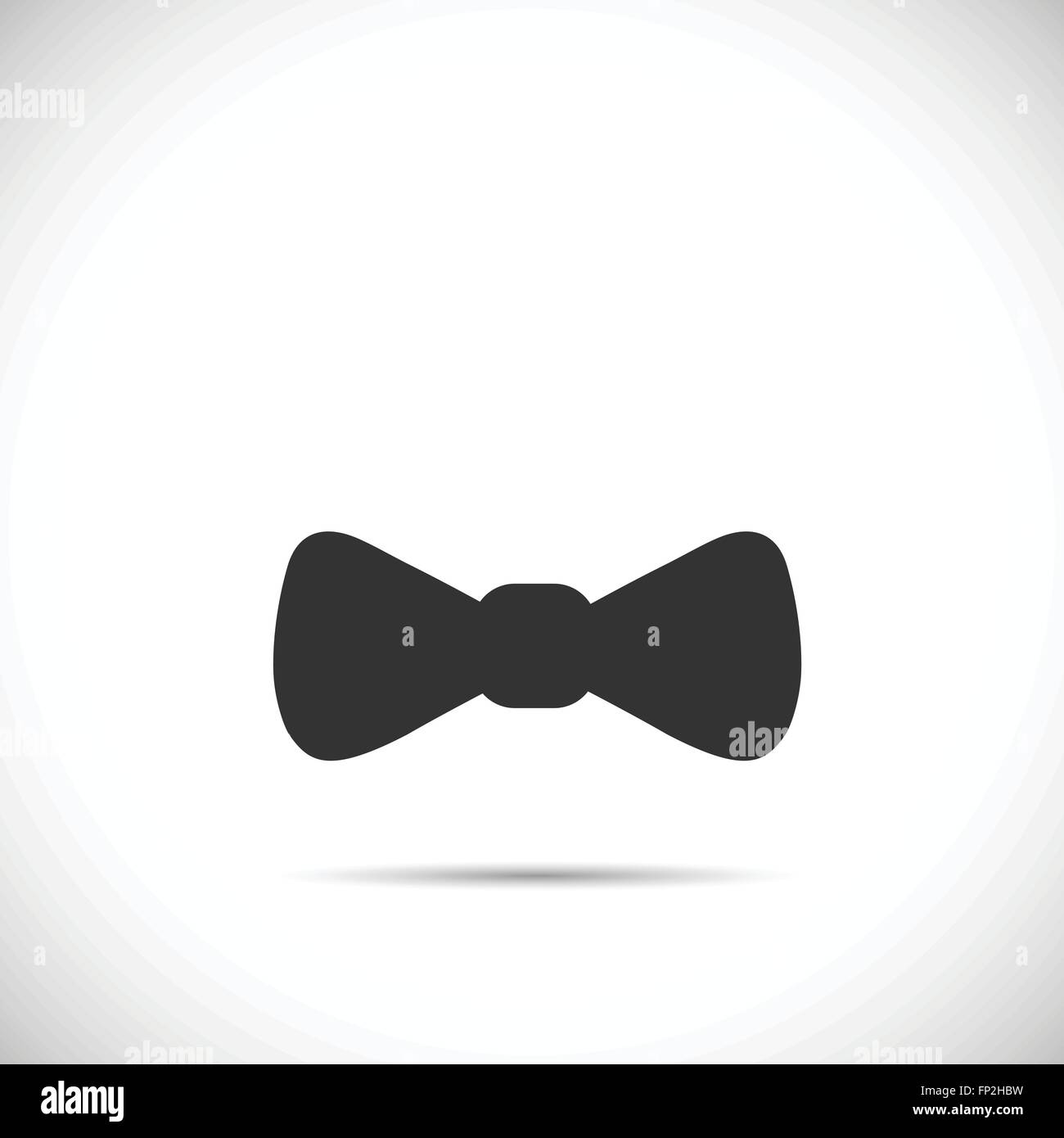 Illustration of a bow tie silhouette isolated on a white background