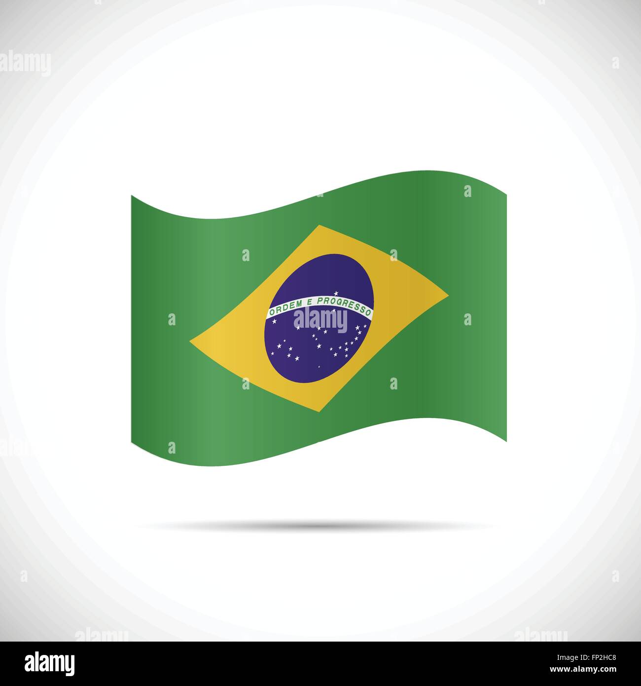 Illustration of the flag of Brazil isolated on a white background Stock ...