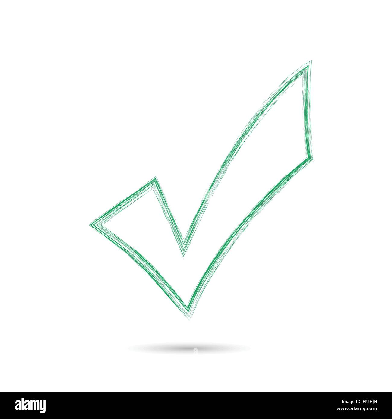 Illustration of a green check mark isolated on a white background Stock ...