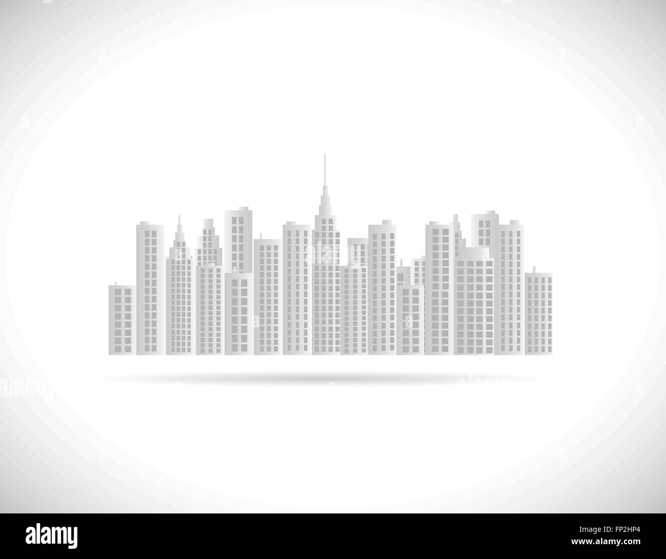 Illustration of a city isolated on a white background Stock Vector ...