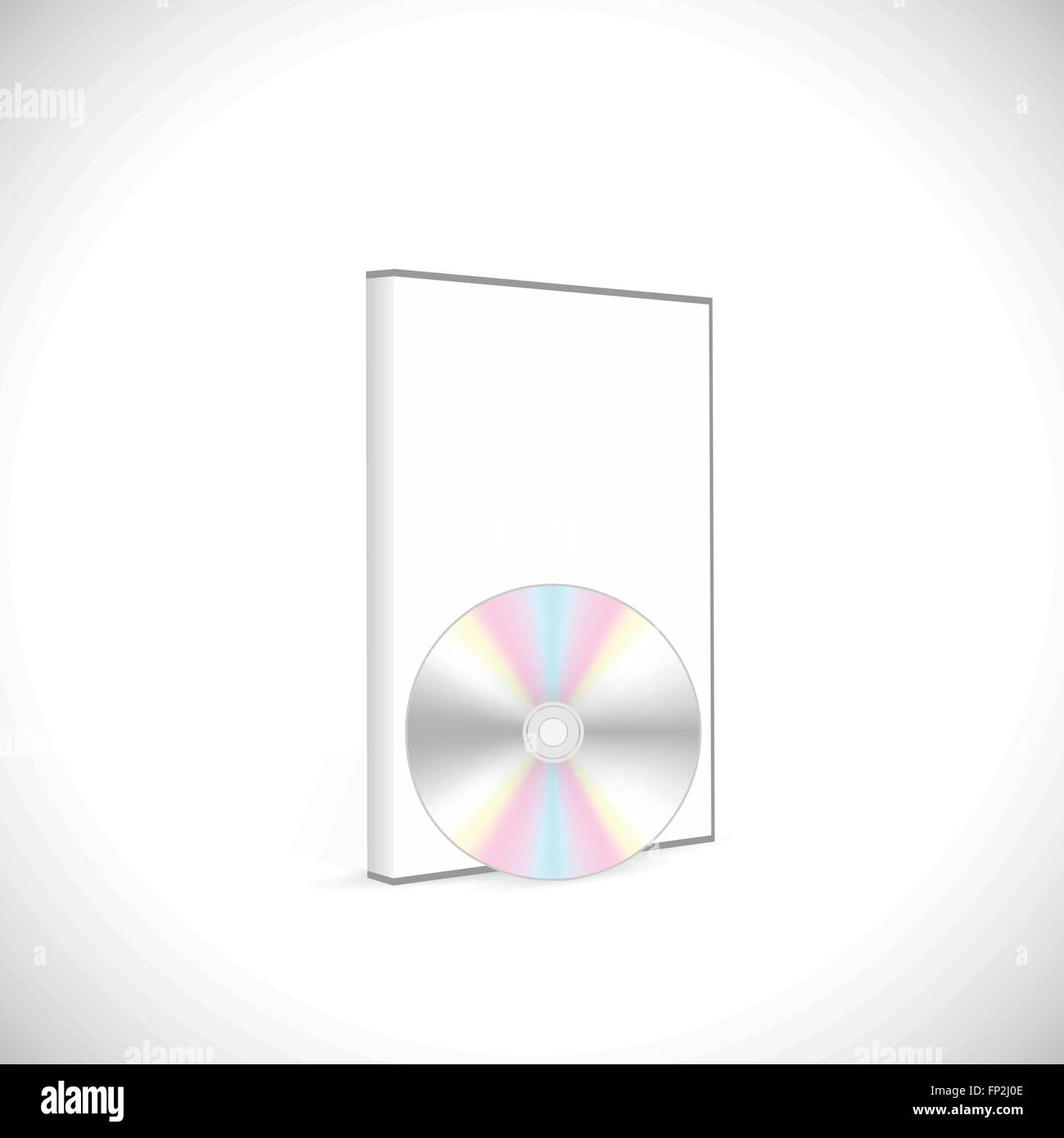 Illustration of a blank DVD case isolated on a white background Stock