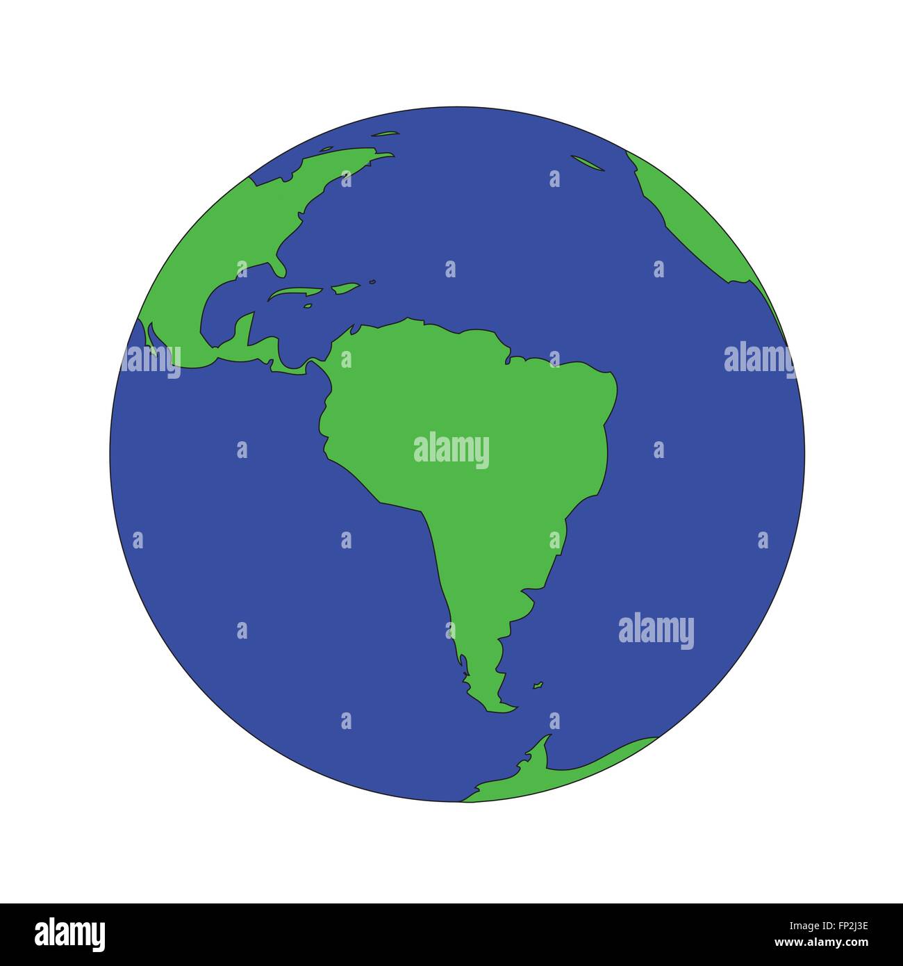 Illustration of the earth isolated on a white background Stock Vector ...