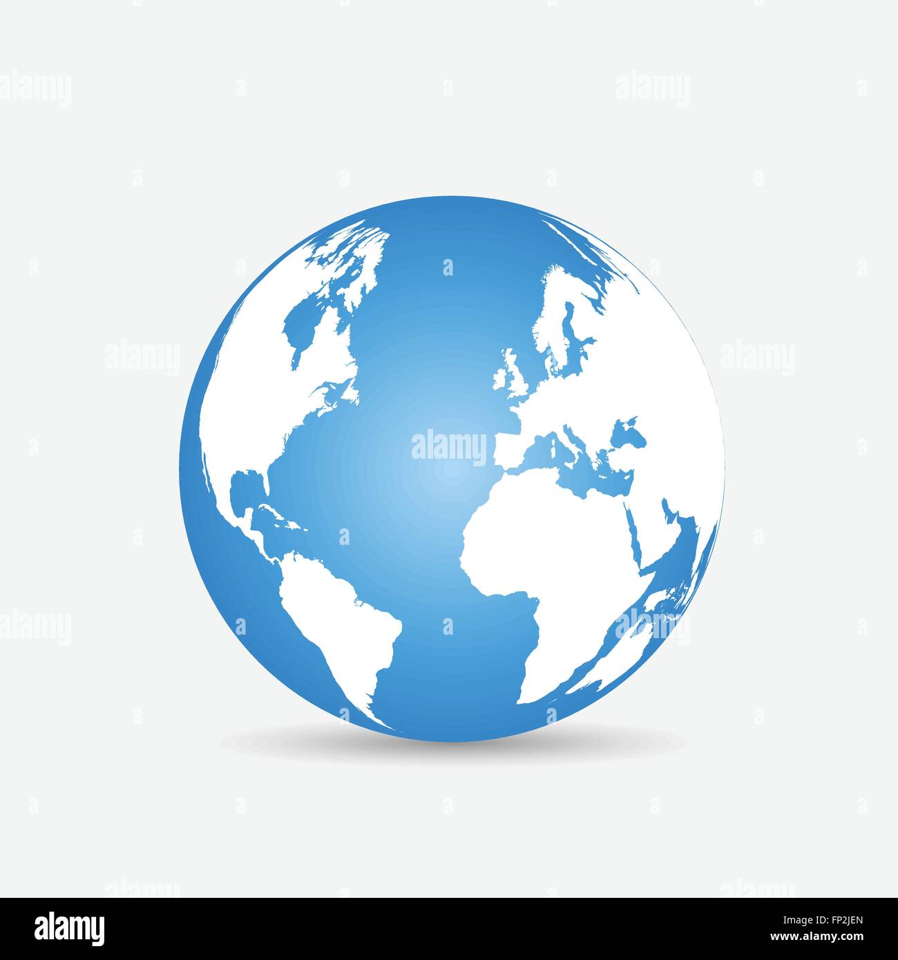 Illustration of the earth isolated on a white background Stock Vector ...