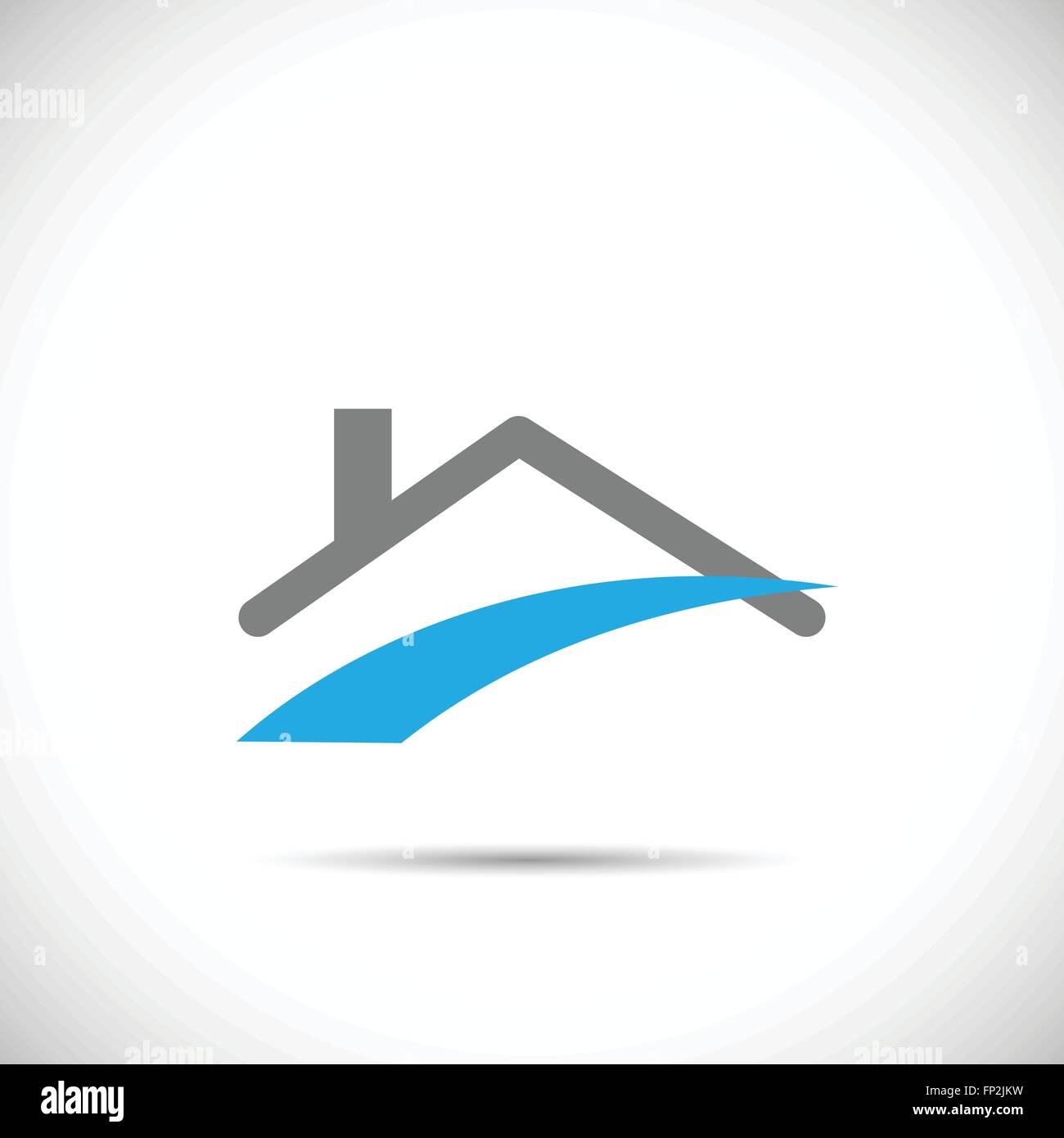 Illustration of an abstract house design isolated on a white background ...