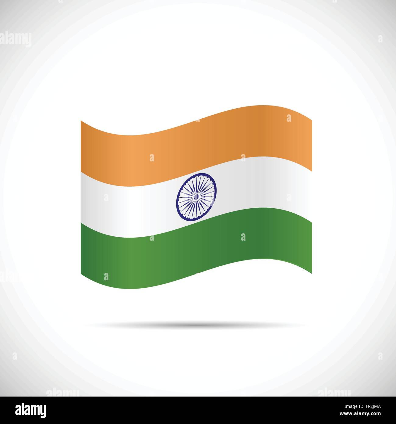 Illustration of the flag of India isolated on a white background Stock ...