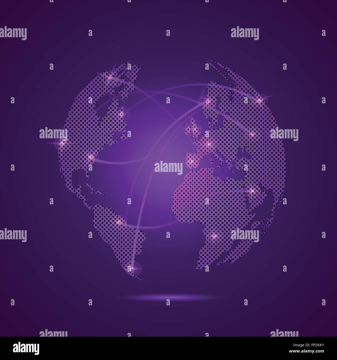 Illustration of a colorful world globe background Stock Vector Image
