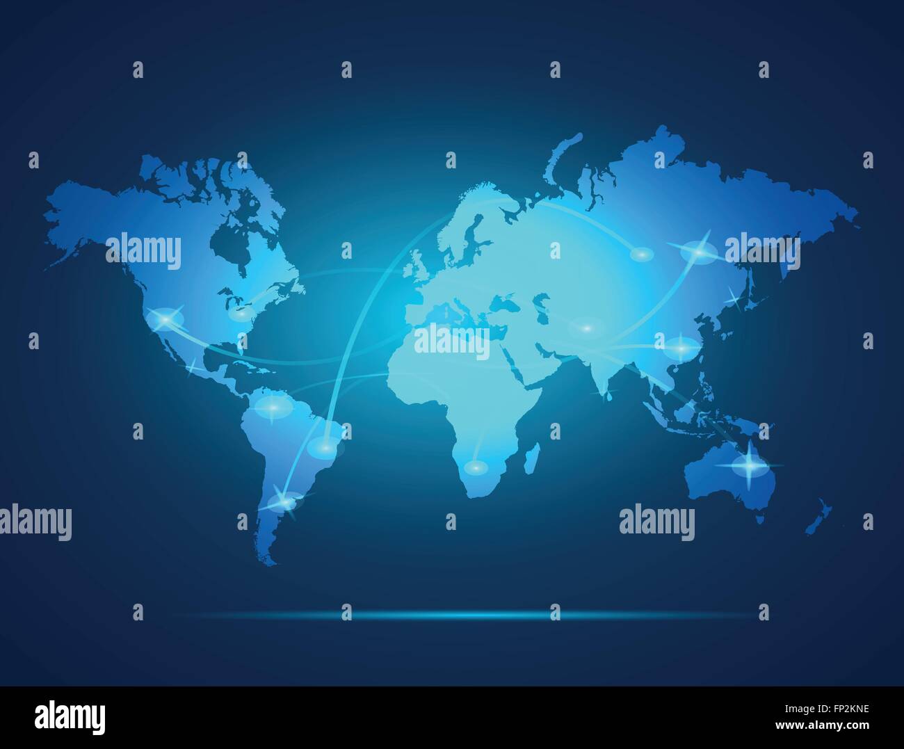 Illustration of a colorful glowing world map background Stock Vector ...