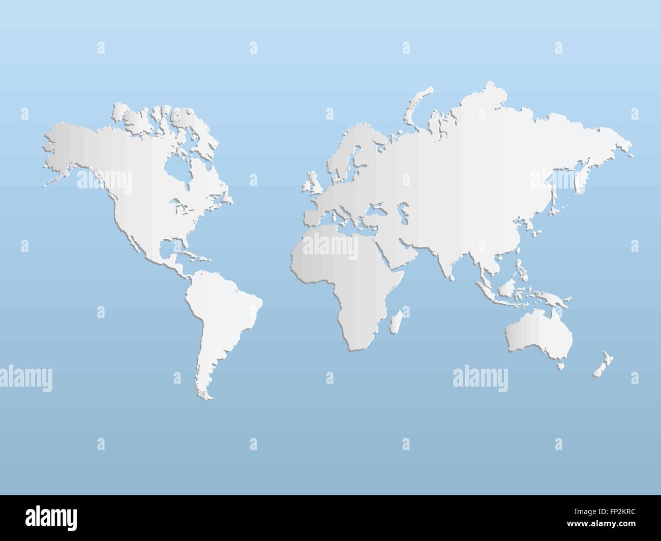 Illustration of a world map on a colorful blue background Stock Vector ...