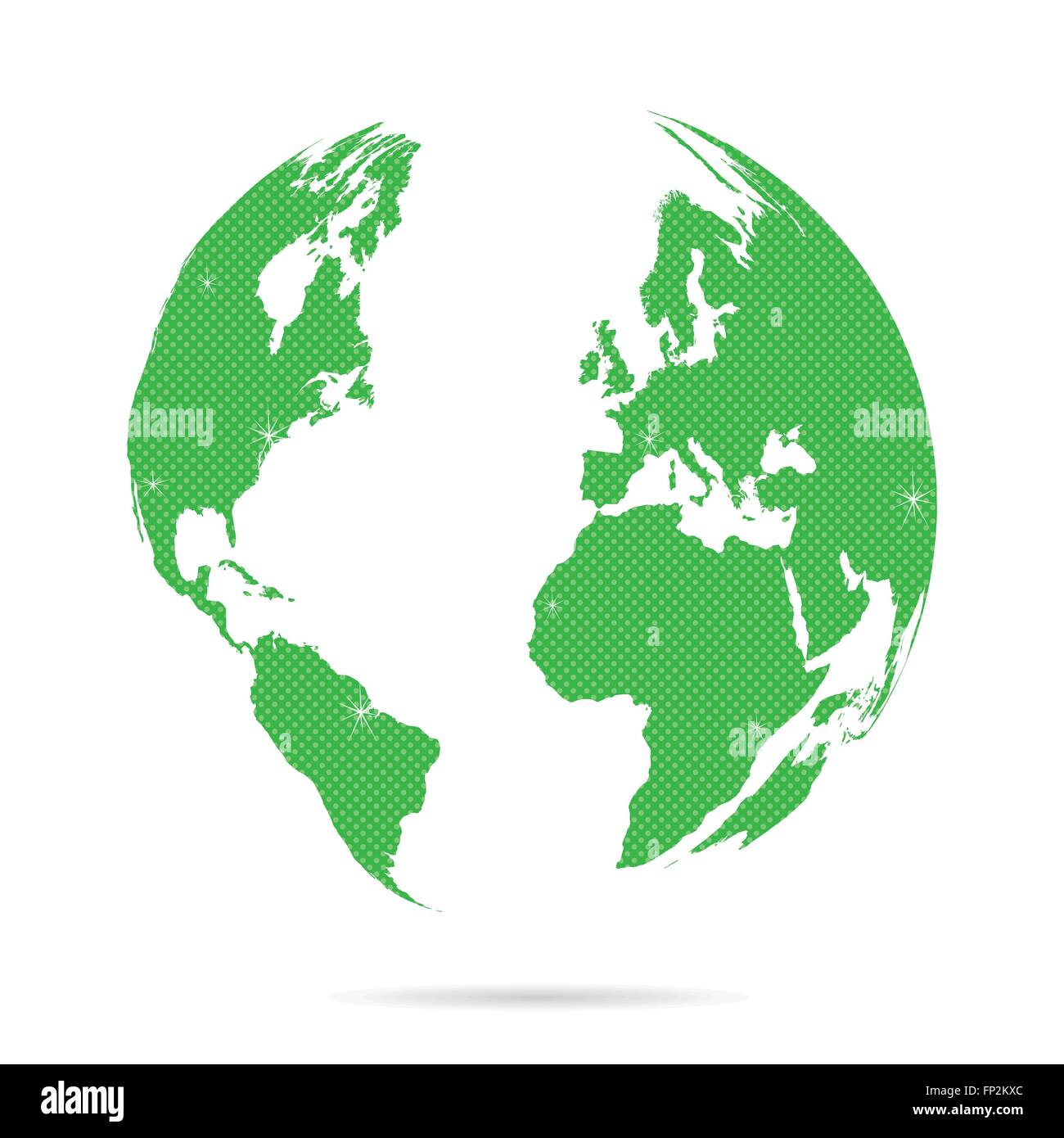 Illustration of a world map isolated on a white background Stock Vector ...