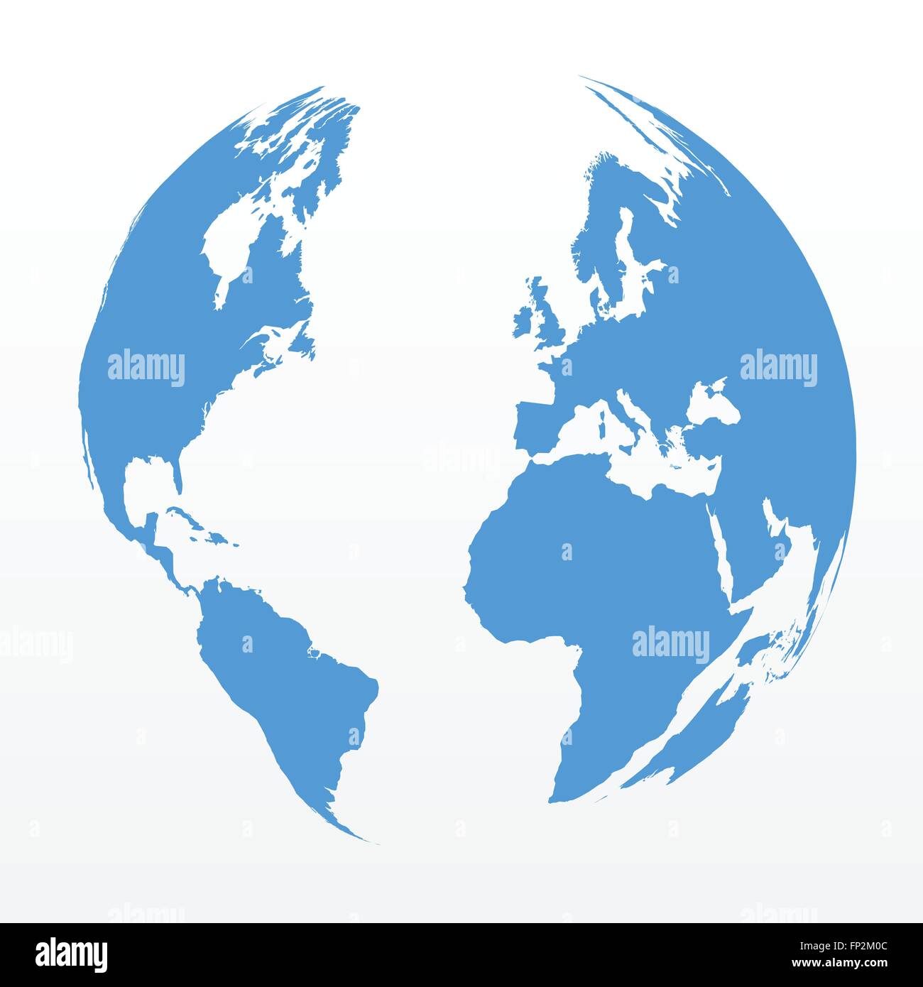 Illustration of a world map sphere isolated on a white background Stock ...