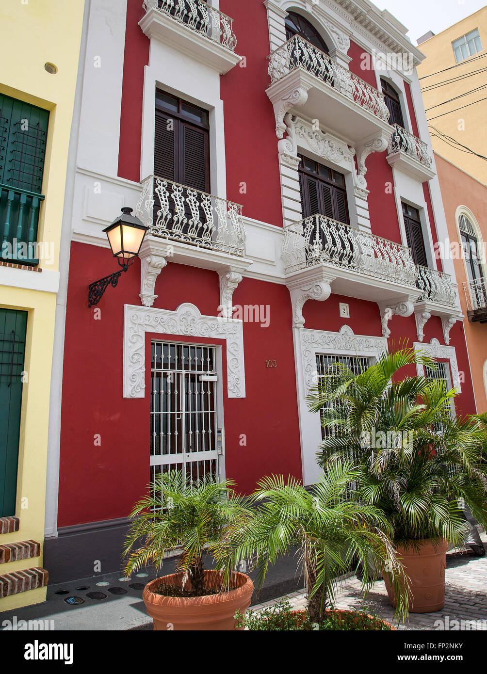 Colorful home fronts in Old San Juan, Puerto Rico Stock Photo Alamy
