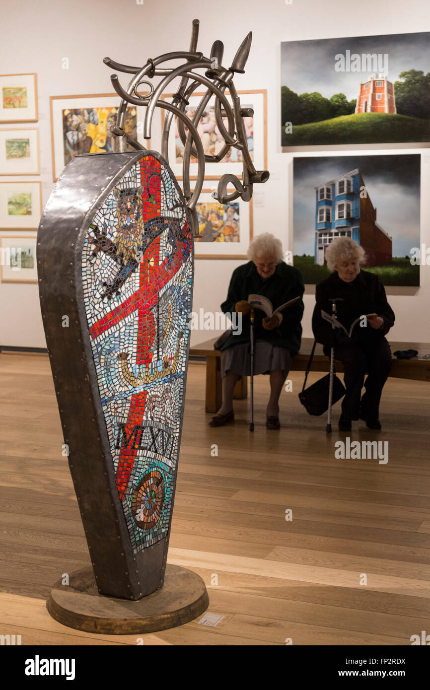 London, UK. Sculpture Conquest 1066 by Guy Portelli. Mall Galleries