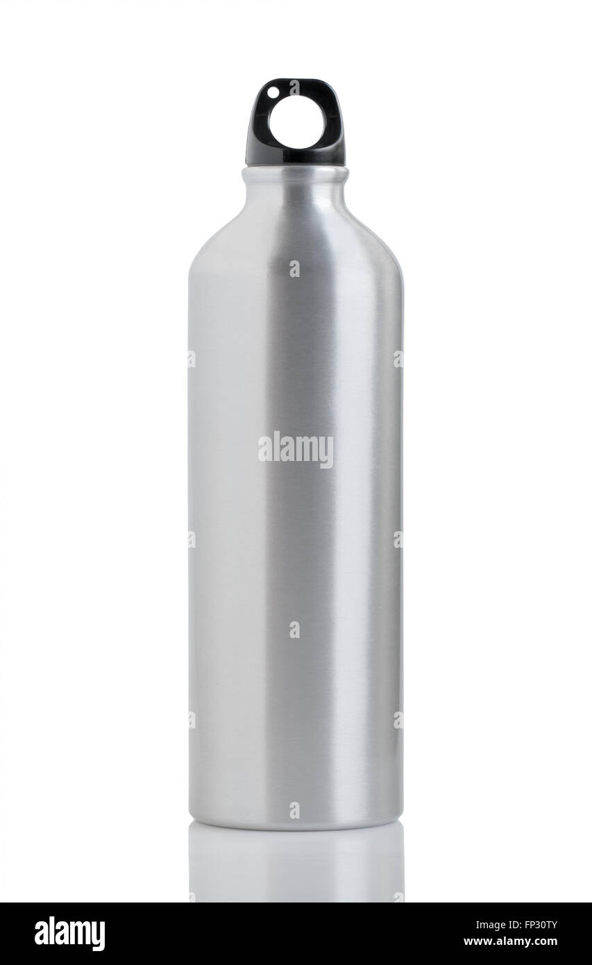 Aluminum bottle water isolated on white background Stock Photo - Alamy