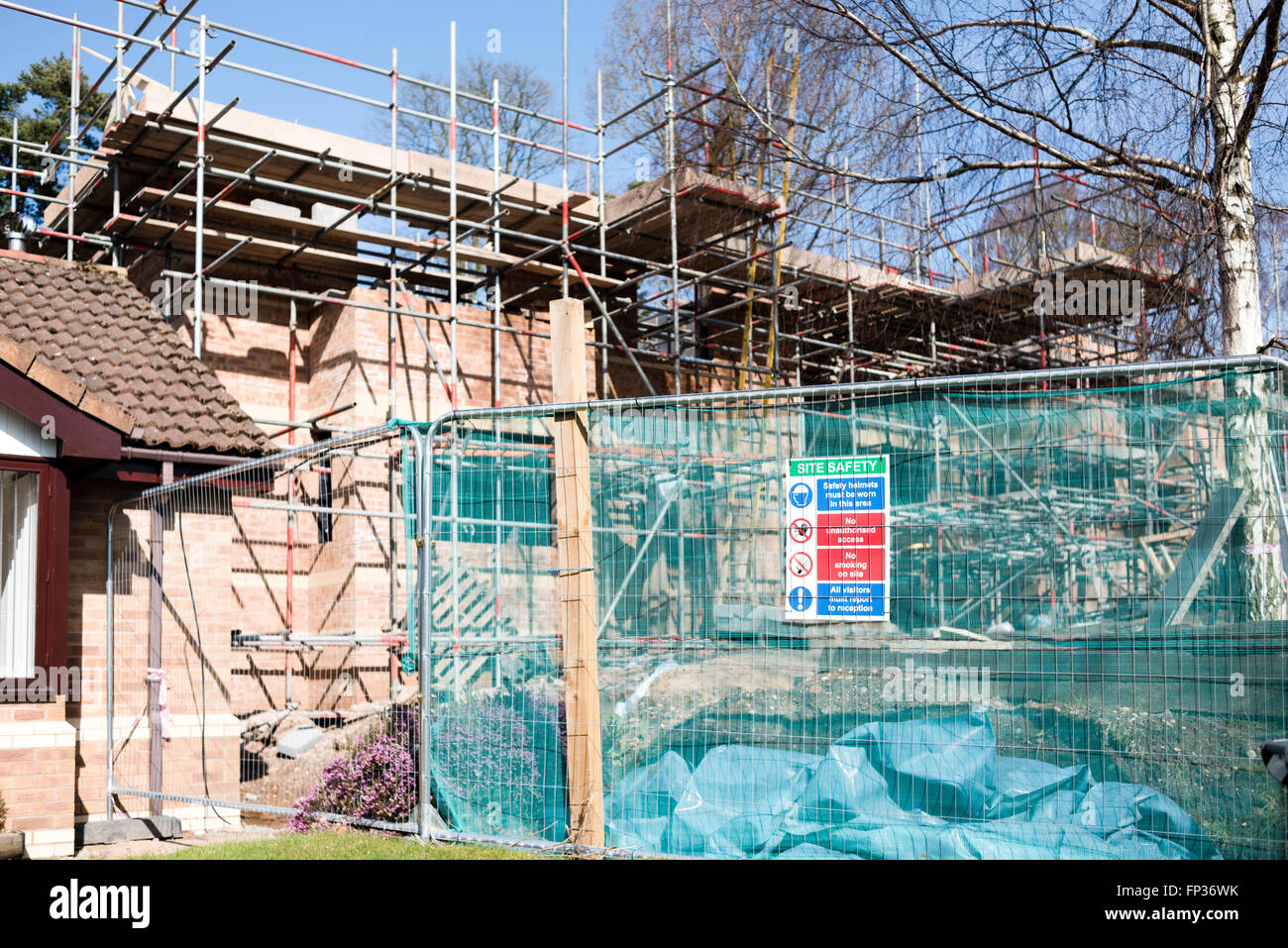 Construction Site Warning Notices Stock Photo Alamy