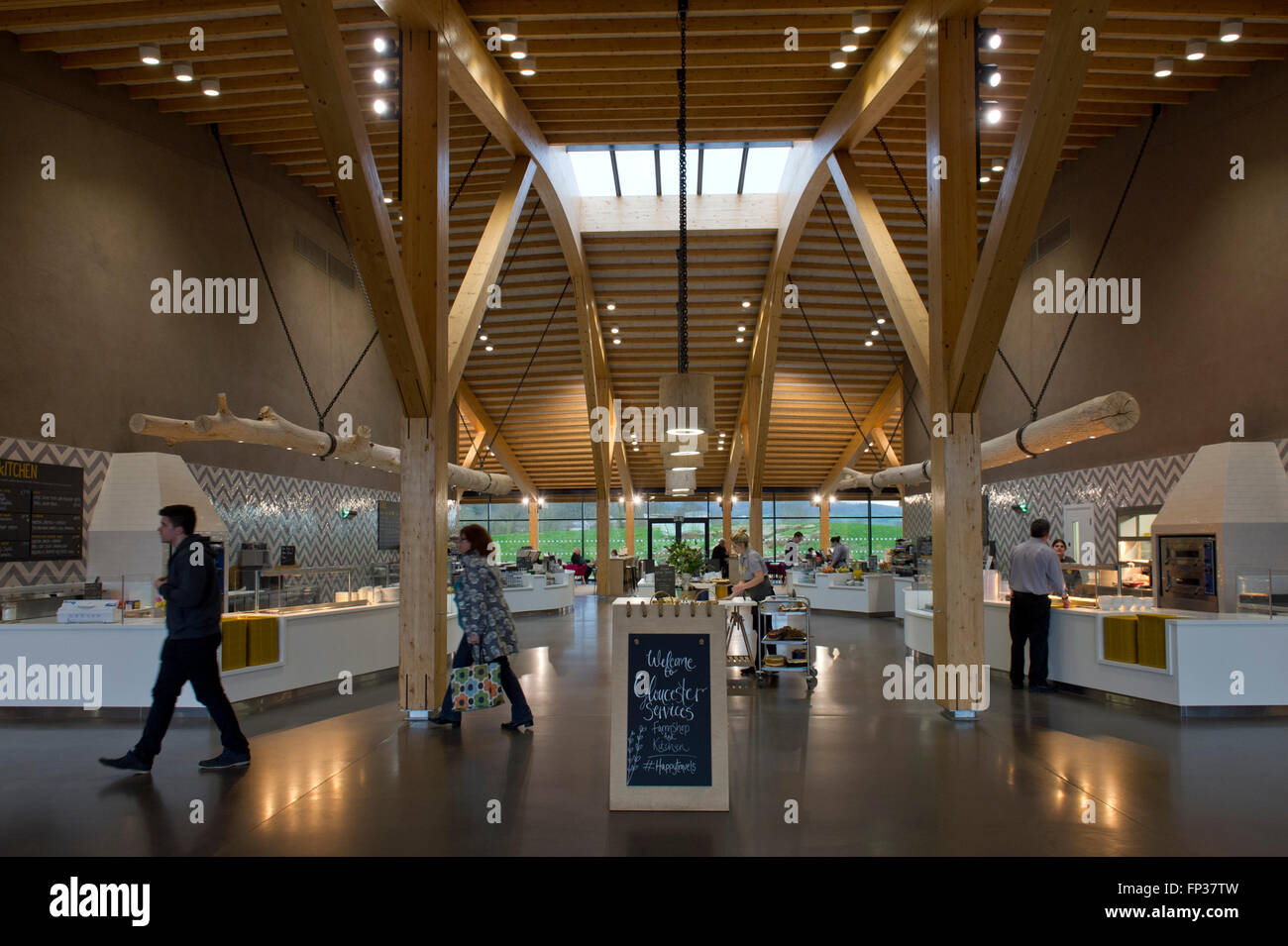 Gloucester services (Southbound) on the M5 motorway with eco buildings