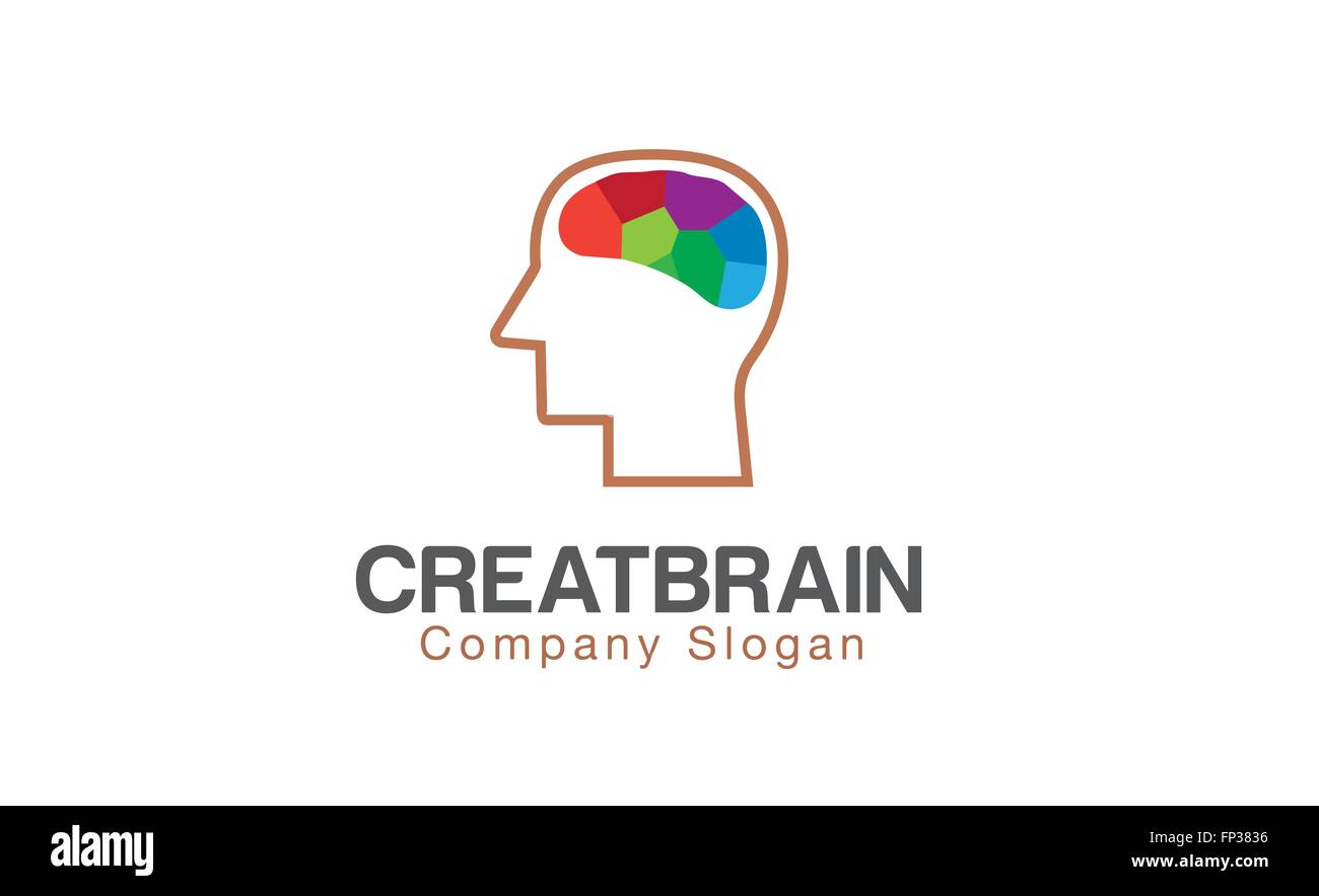 Creative Brain Design Illustration Stock Vector