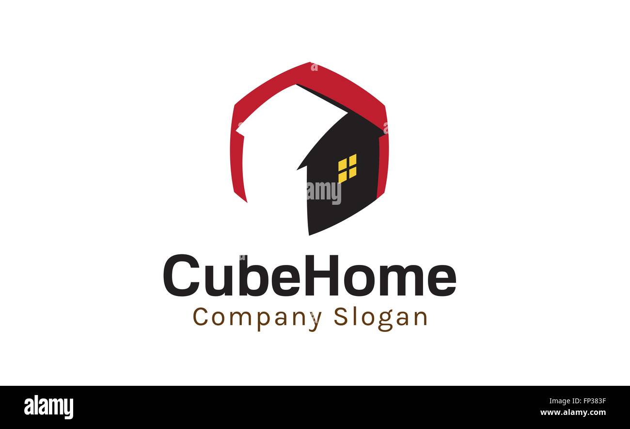 Cube Home Design Illustration Stock Vector