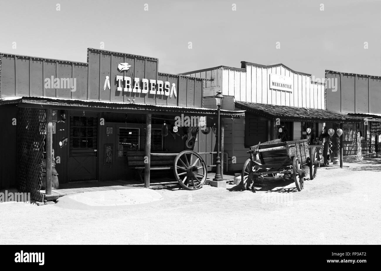 Old Cowboy  Western Town Stock Photo
