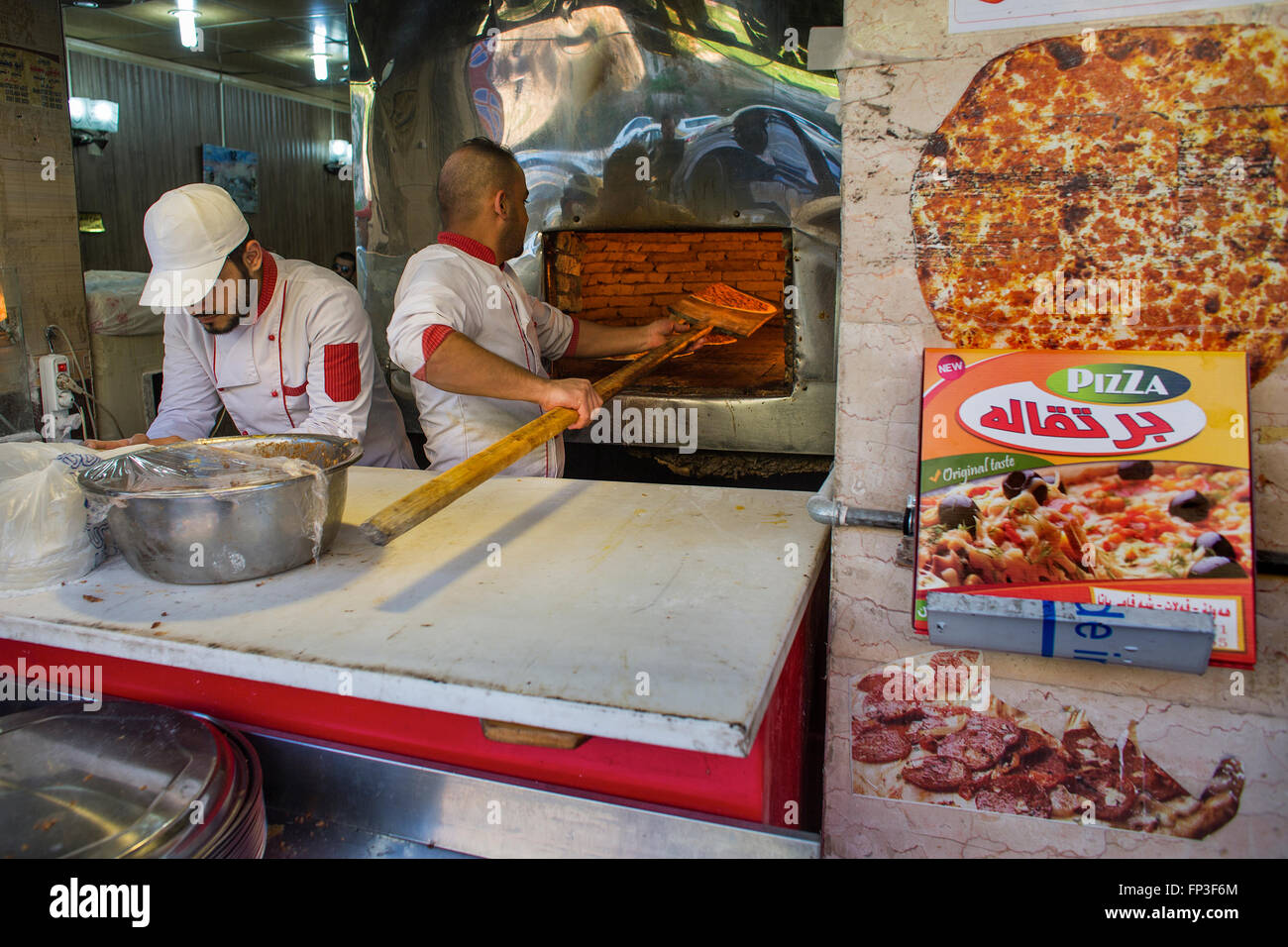 Pizza restaurant in Erbil, Northern Stock Photo Alamy
