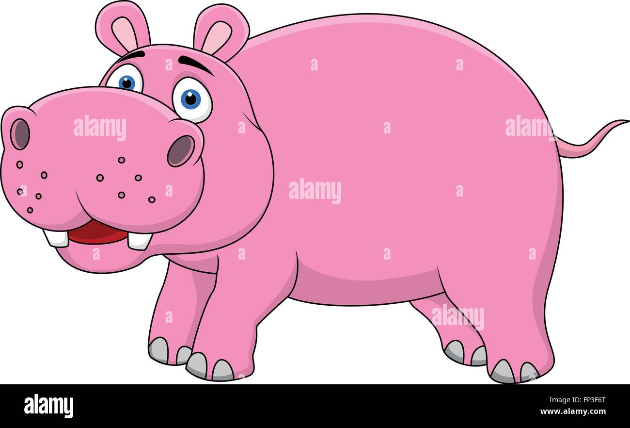 Hippo cartoon Stock Vector Image & Art - Alamy